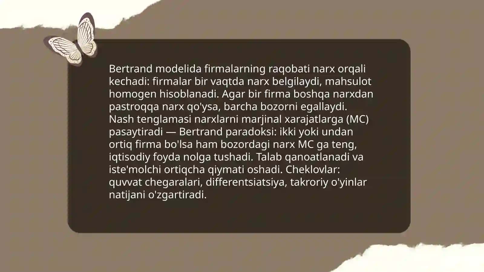 Zamonaviy bozor sharoitida oligopoliyaning asosiy modellari 4