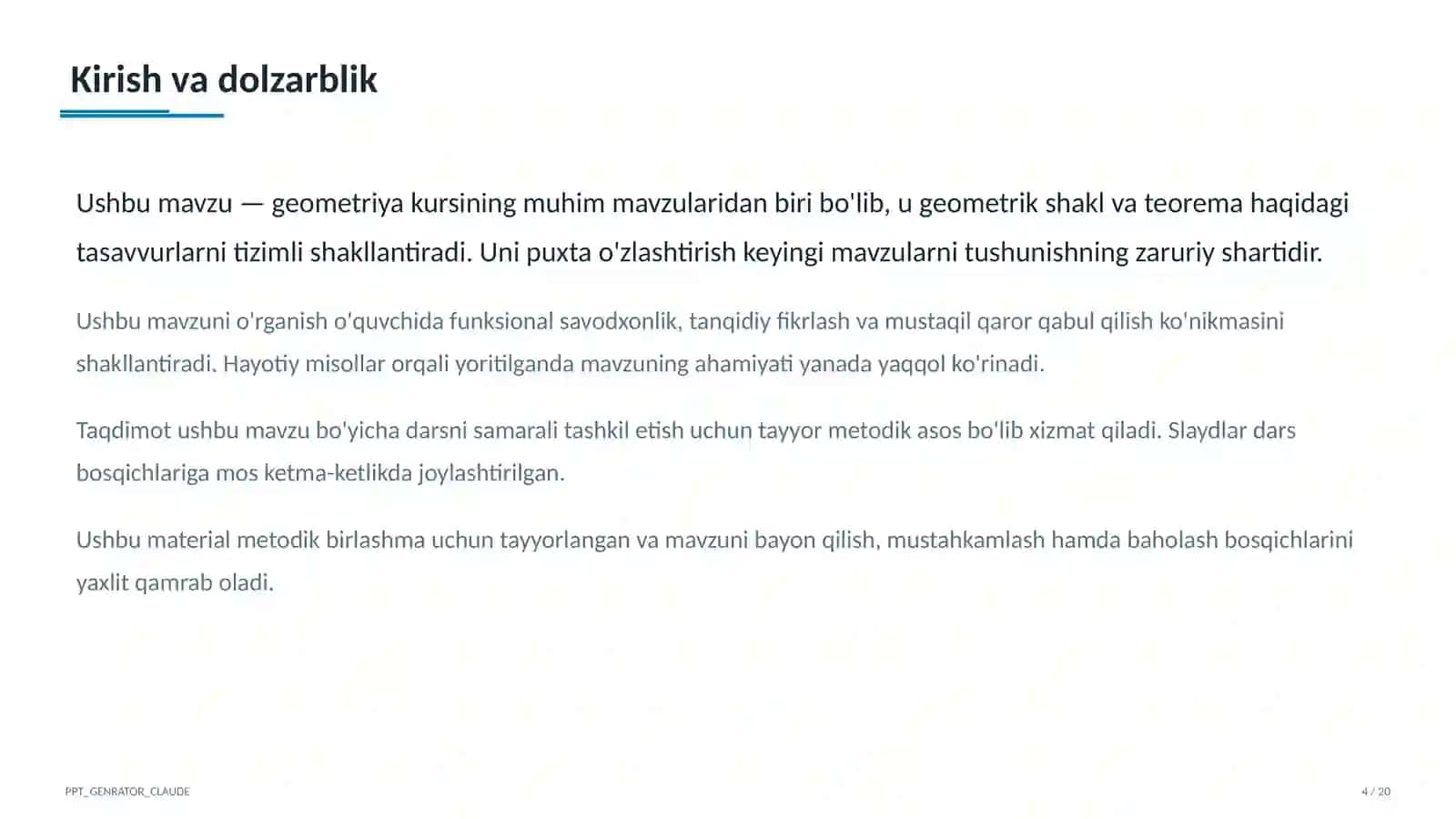 Harakatlar: simmetriya, burish, parallel ko'chirish (9-sinf) 4
