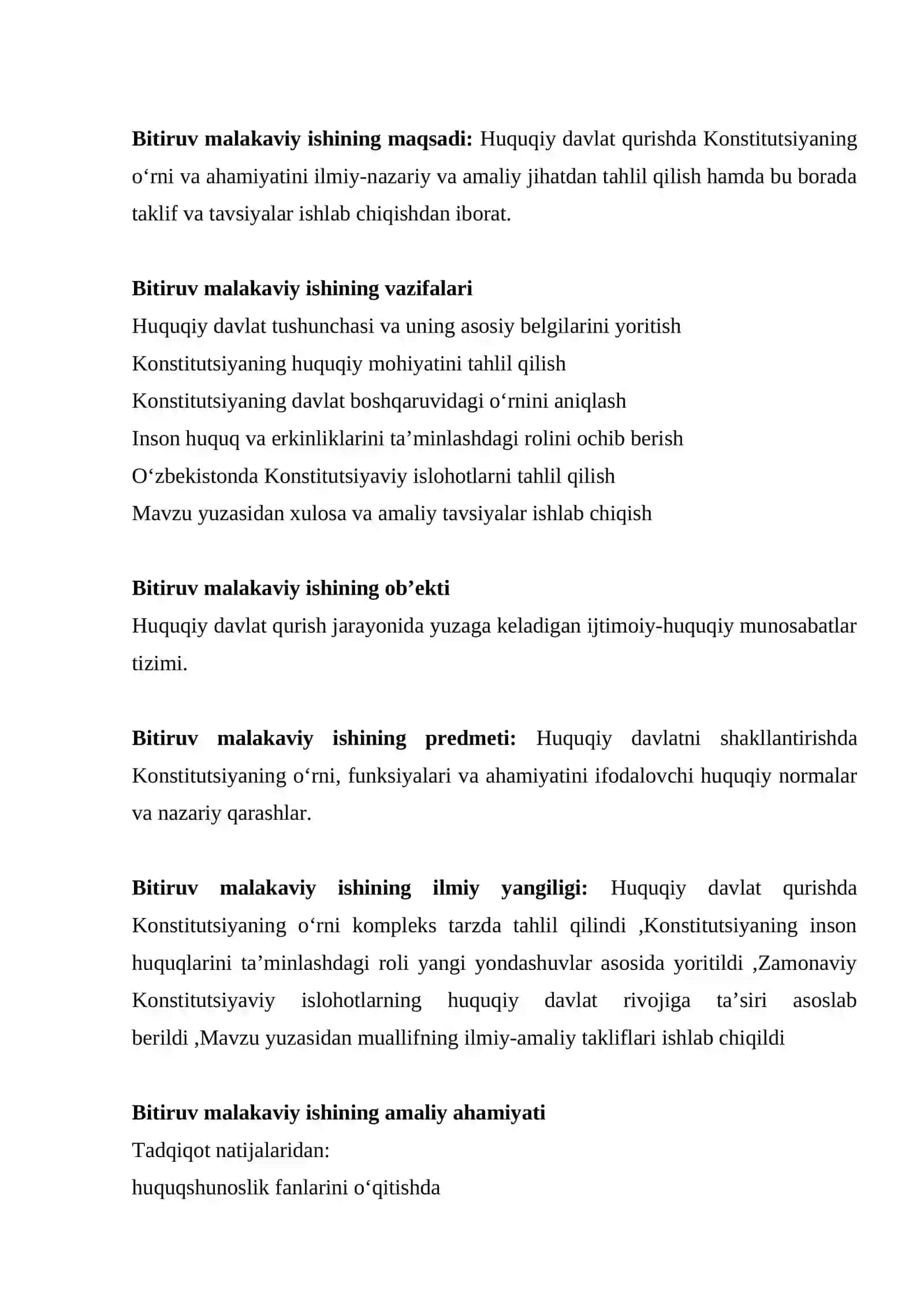 Huquqiy davlat qurishda Konstitutsiyaning o‘rni va ahamiyati 4