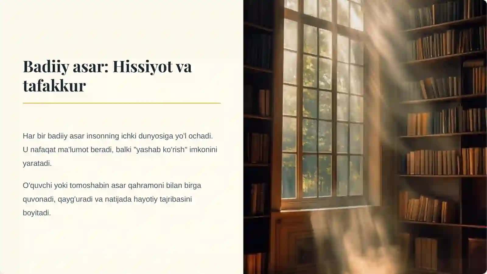 Dunyoni estetik idrok etishda badiiy asarlar 4
