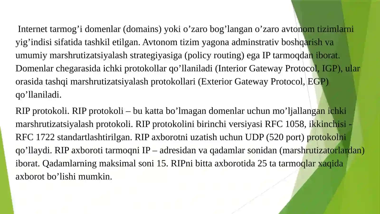 Keyingi avlodning konvergent tarmoqlarida “So‘rov bo‘yicha nutq” uzatish asoslari 4