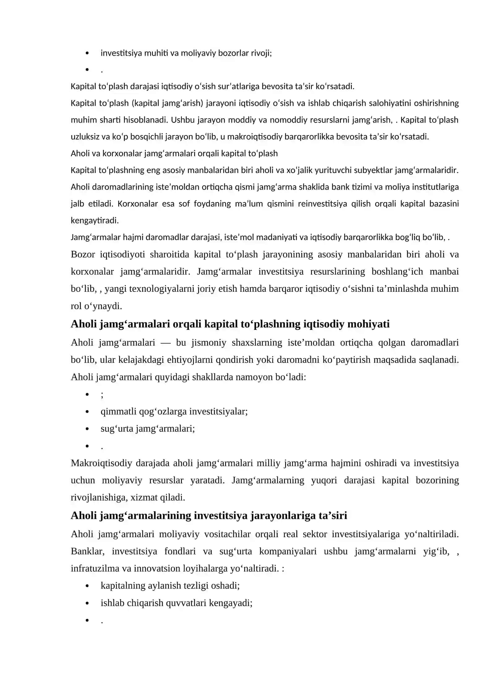 INVESTITSIYA VA KAPITAL TO‘PLASHNING DINAMIK MODELLARI 4