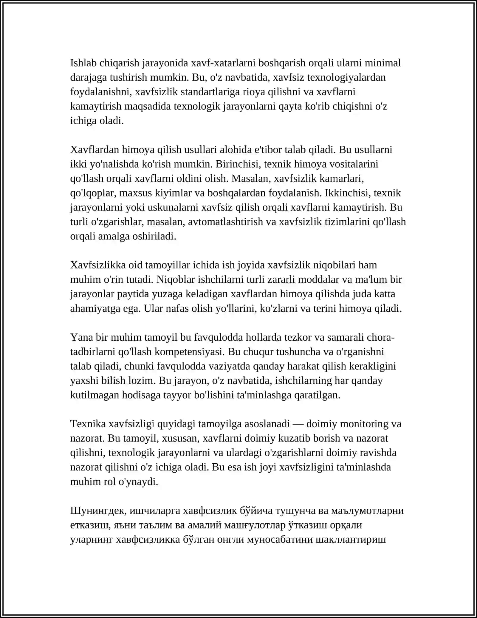 ISH JOYIDA TEXNIKA XAVFSIZLIGI 4