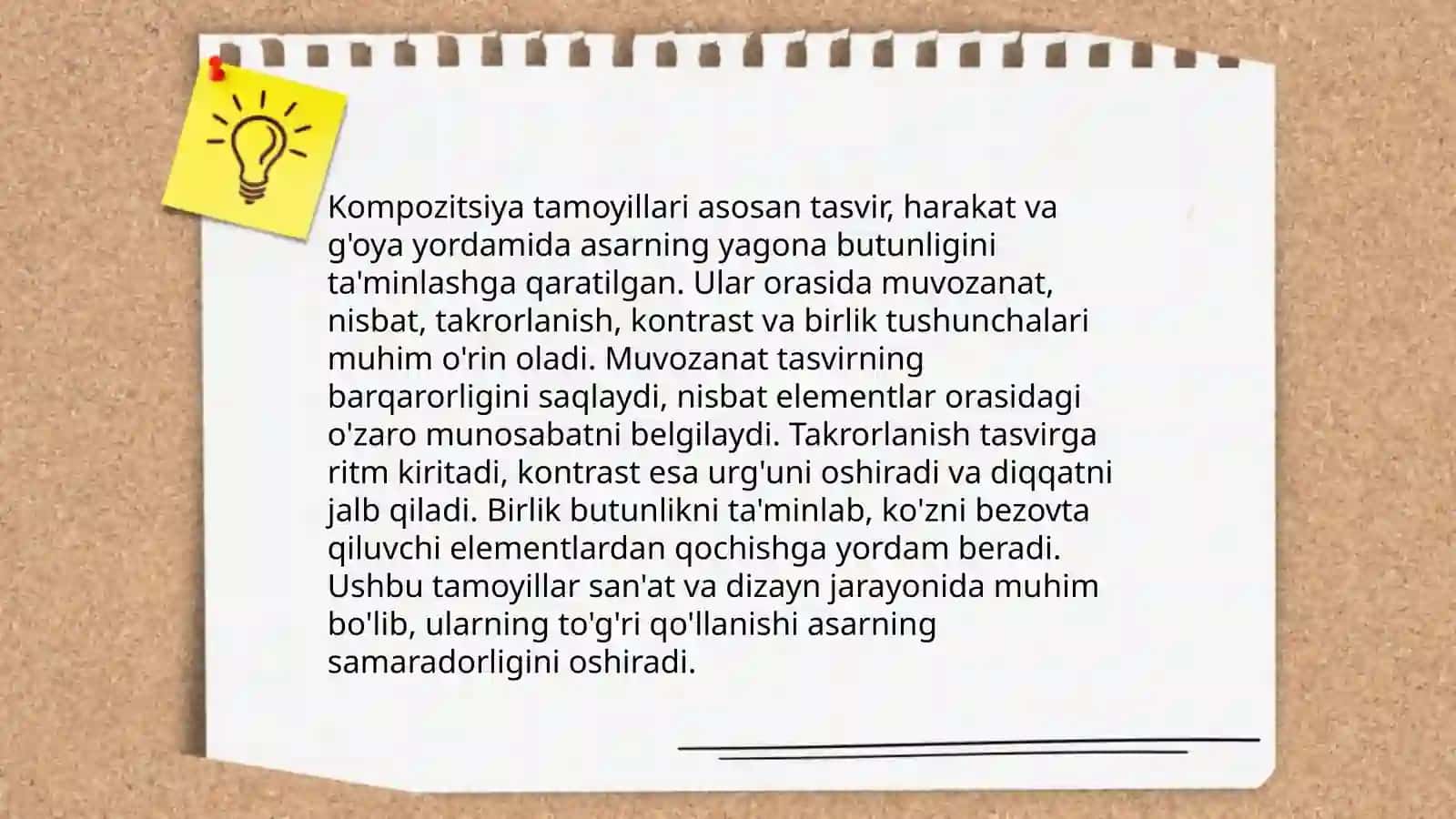 Tasvirlash jarayonining asosiy qoidalari 4