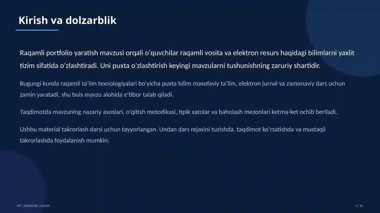 Raqamli portfolio yaratish 4