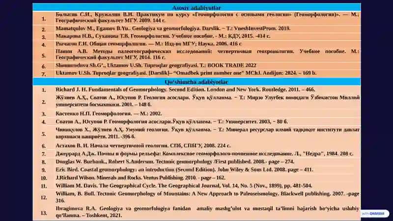 Geomorfologiya va geologiya asoslari 4