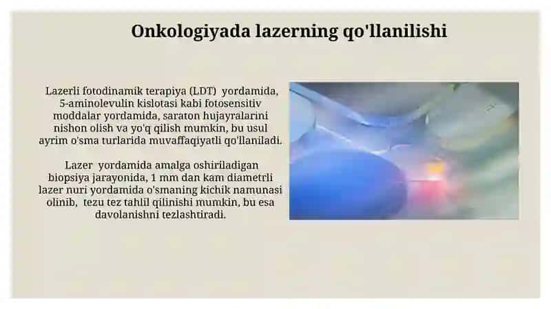 Lazerli apparatlarni tibbiyotda ahamiyati va ularni ishlatilishi 4