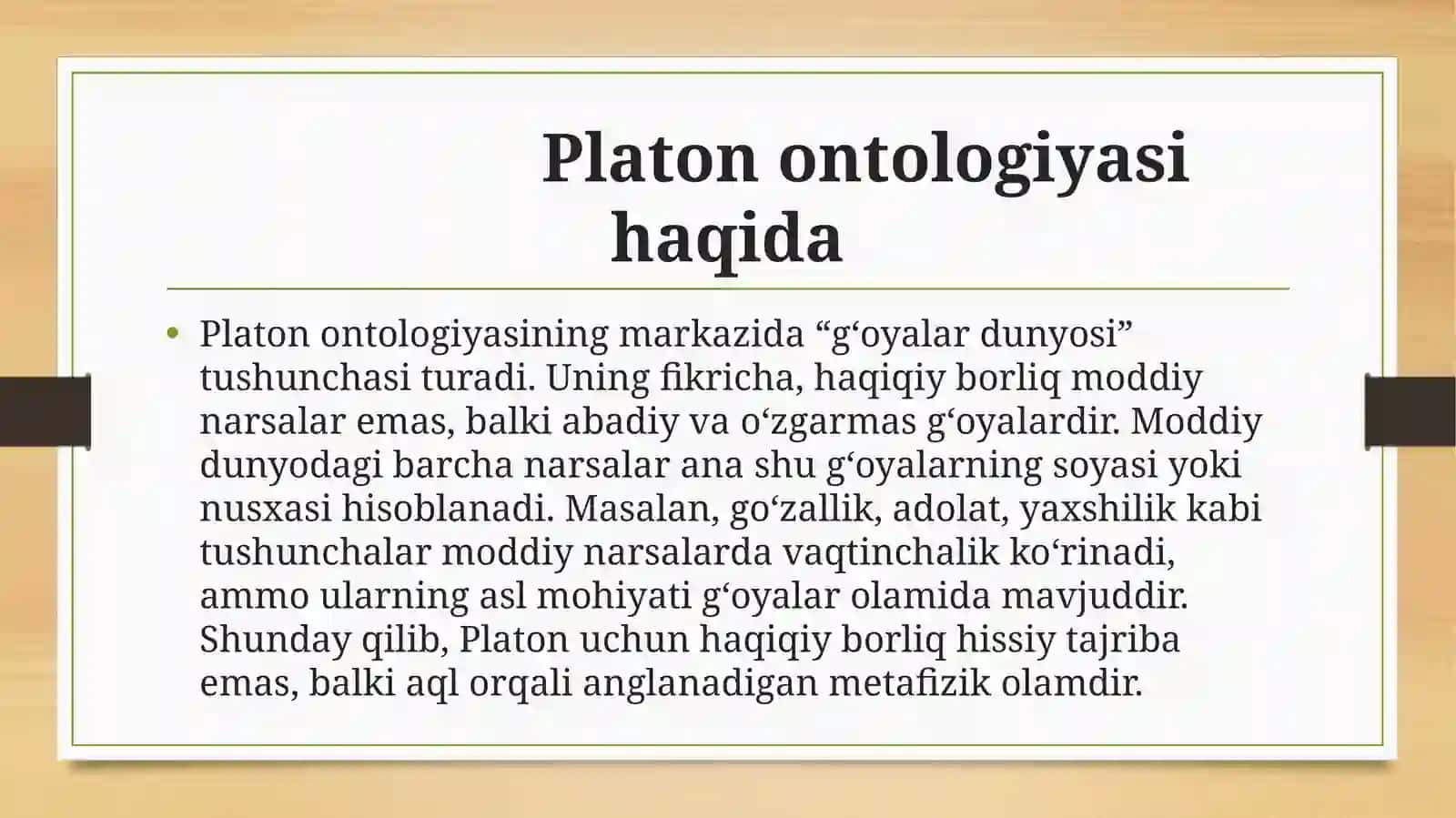 Platon ontologiyasining teistik(metafizik)jihatini Timey dialogidagi g'oyalari asosida tahlil etish 4