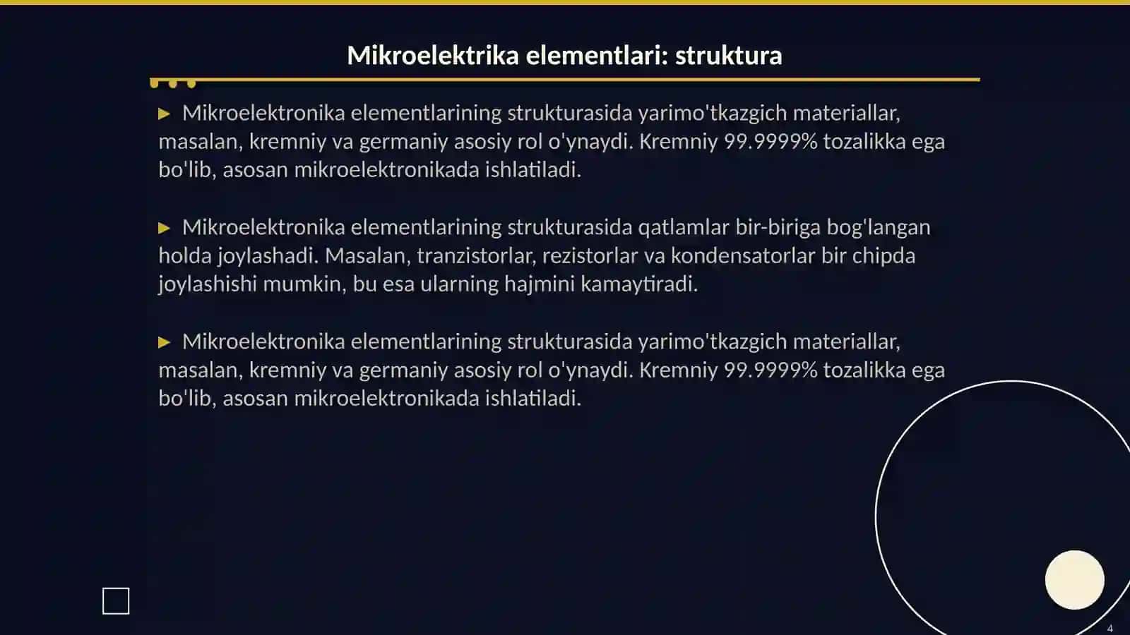Mikroelektronika elementlari. Fotoelektron asboblar 4