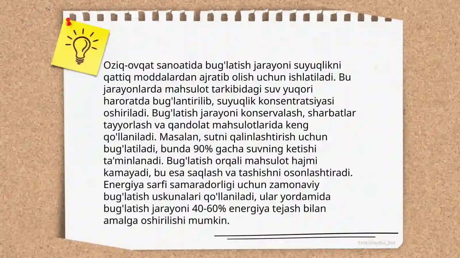 Bug'latish qurilmalarini oziq-ovqat sanoatidagi tasnifi 4