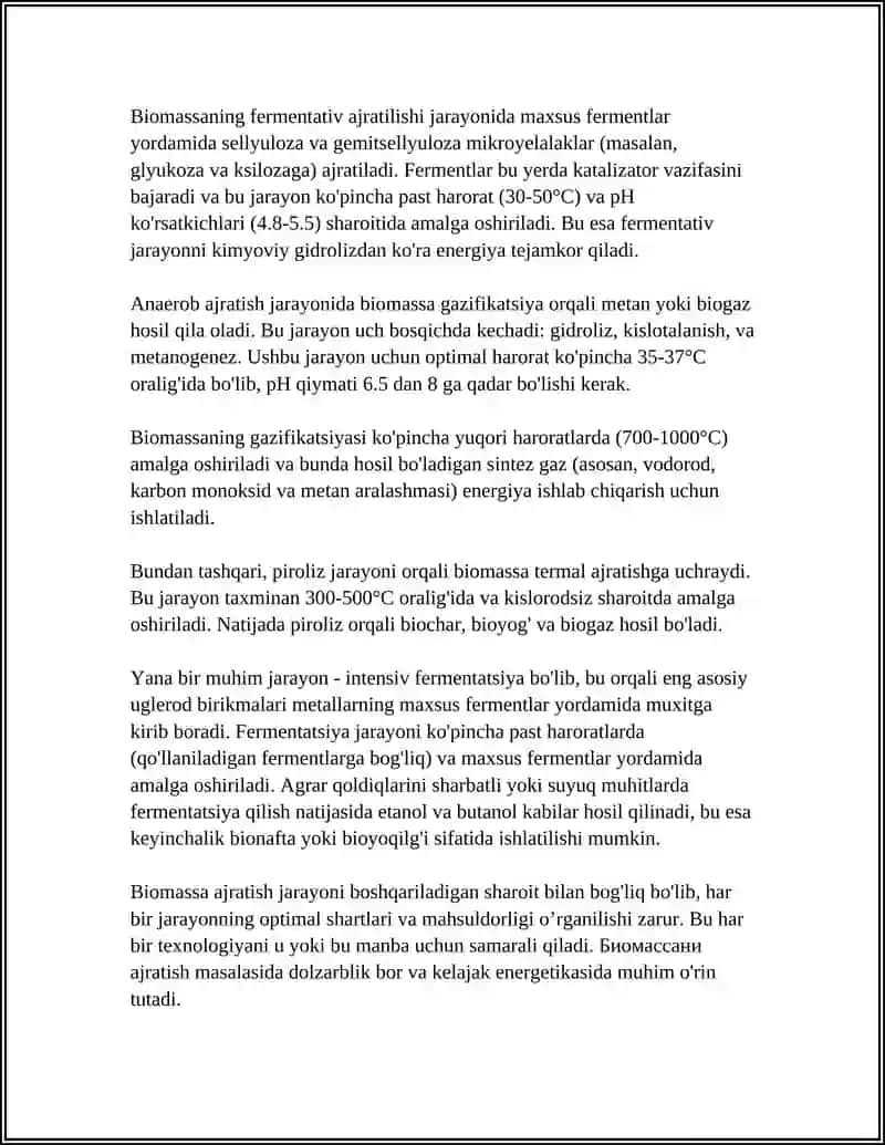 SUV OʻTLAR BIOMASSASINI AJRATIB OLISH METODLARI 4