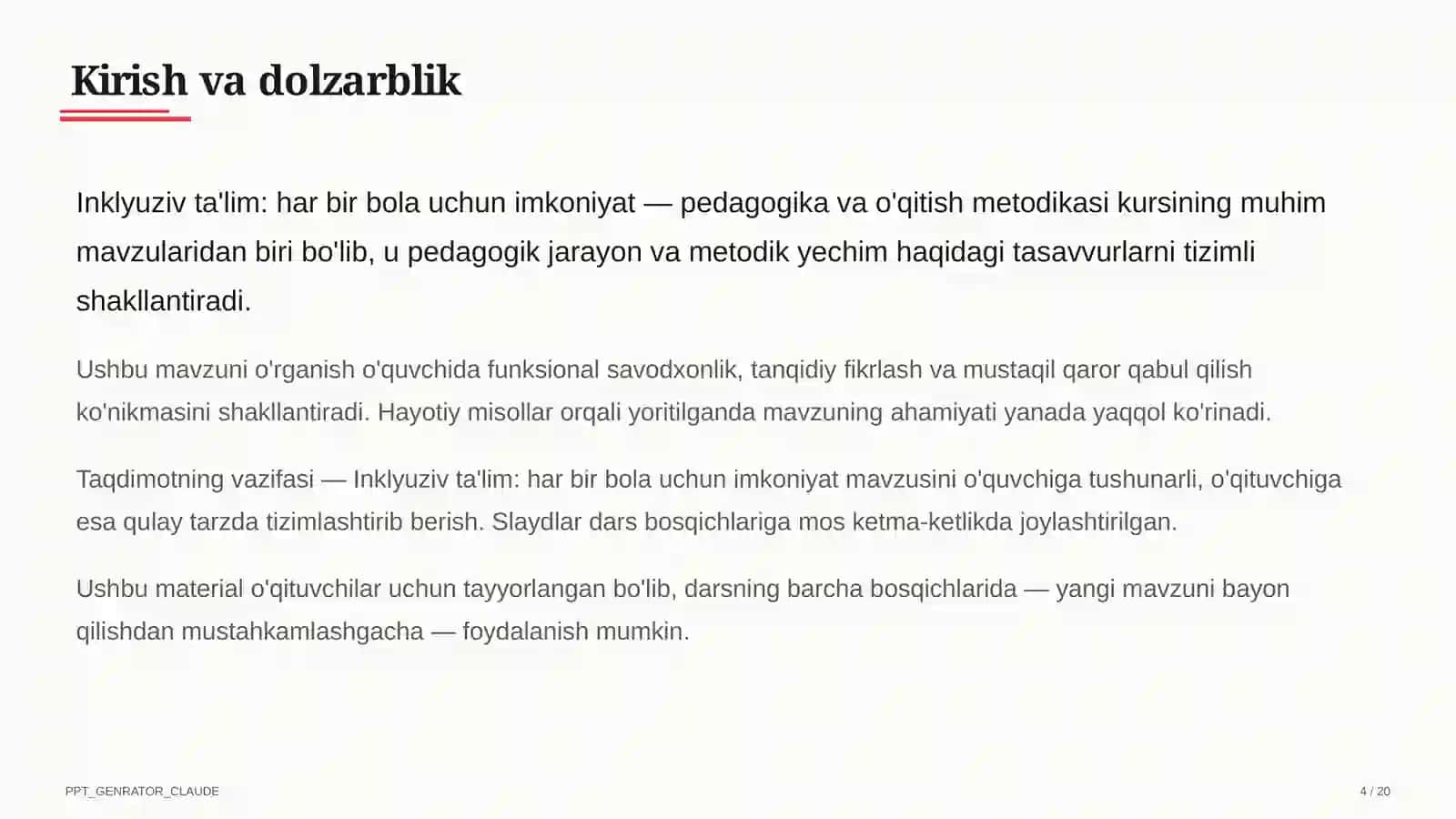 Inklyuziv ta'lim: har bir bola uchun imkoniyat 4