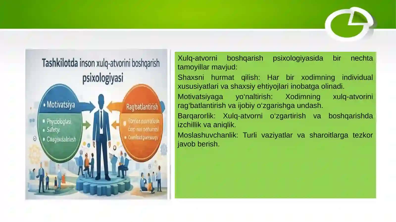 Tashkilotda inson xulq-atvori tushunchasi va mohiyati 4