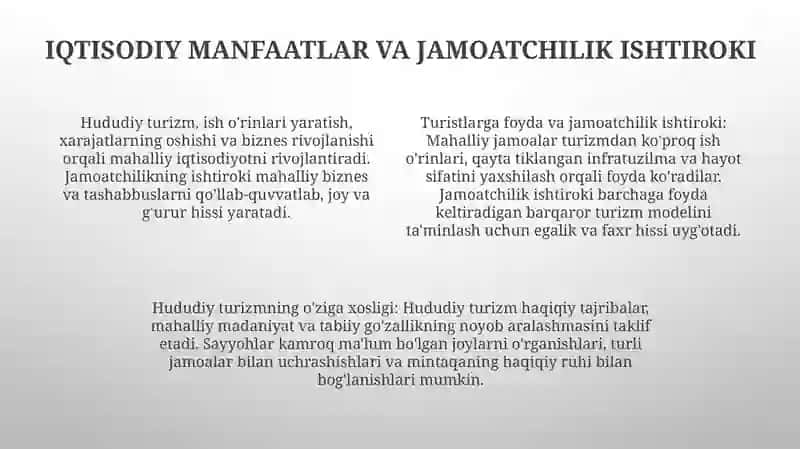 Mintaqaviy turizmning o'ziga xosligi 4