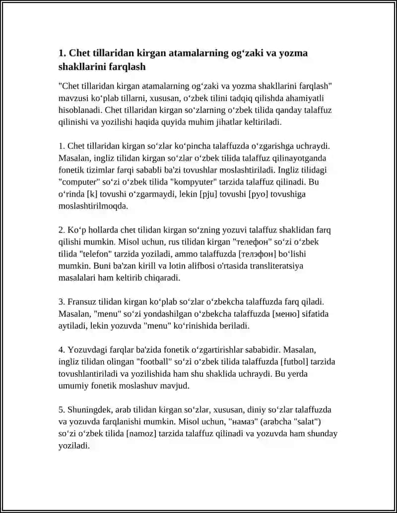 CHETDAN KIRGAN ATAMA VA SOHA SO‘ZLARINI OG‘ZAKI VA YOZMA SHAKLINI TUSHUNTIRISH 4