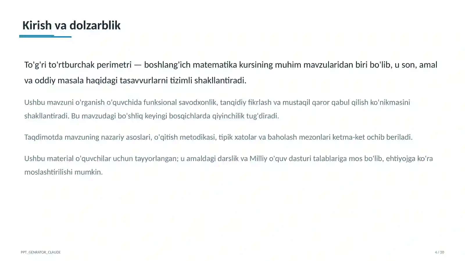 To'g'ri to'rtburchak perimetri (2-sinf) 4