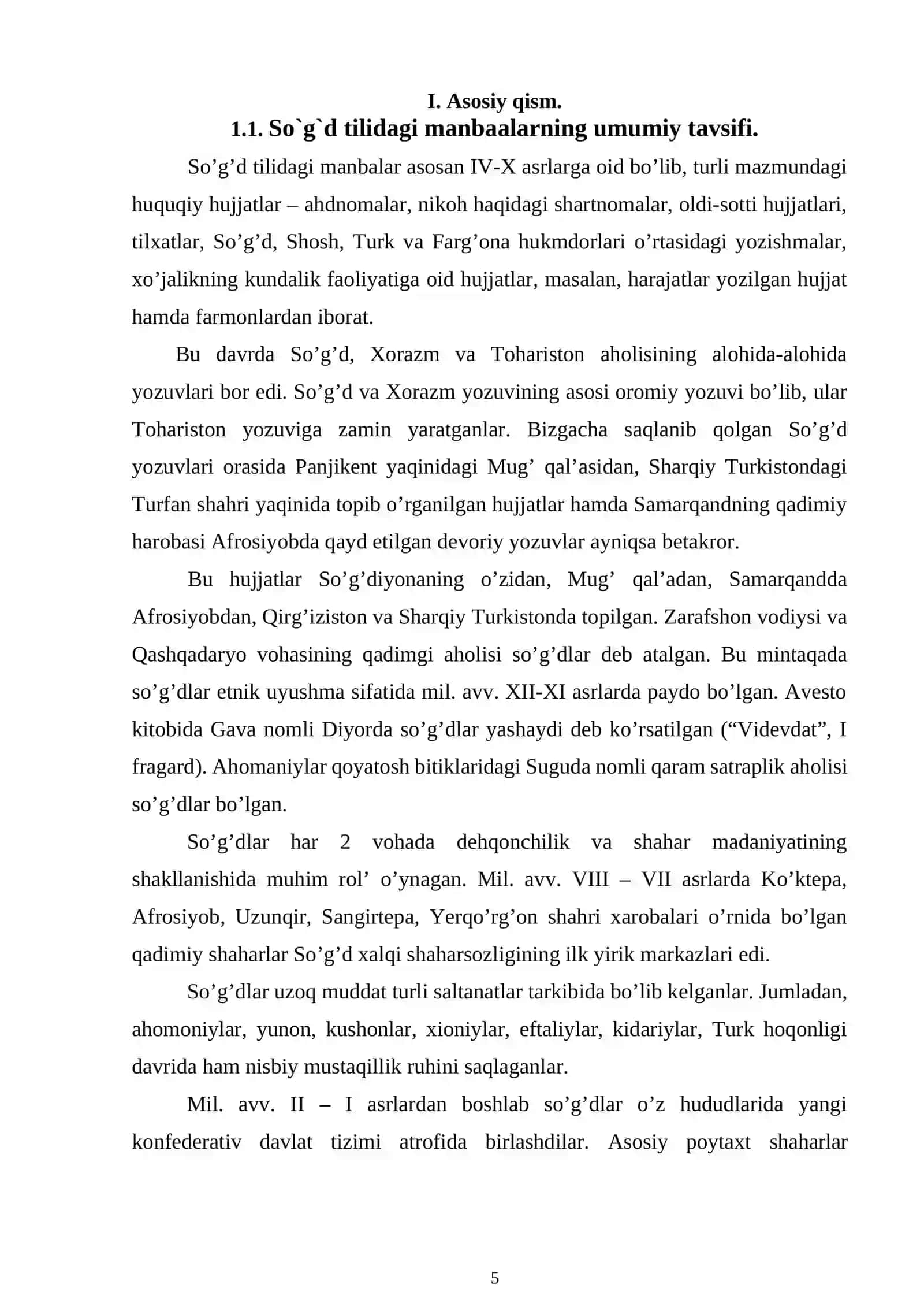 Qadimgi turkiy manbalar ilk o’rta asrlar O’rta Osiyo tarixiga oid manba sifatida 4