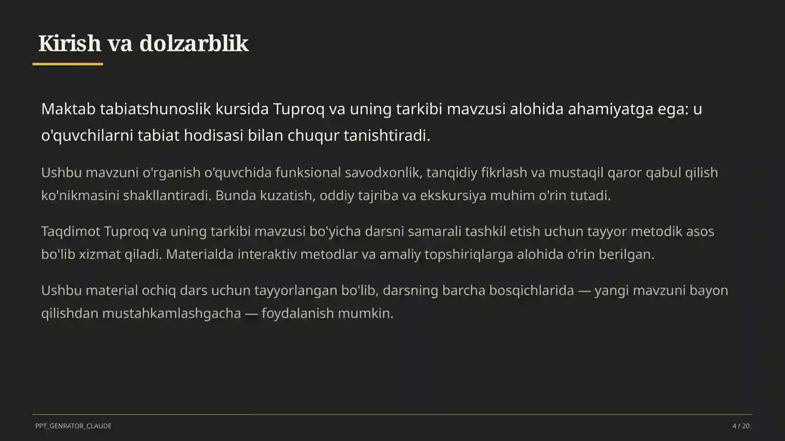 Tuproq va uning tarkibi (2-sinf) 4