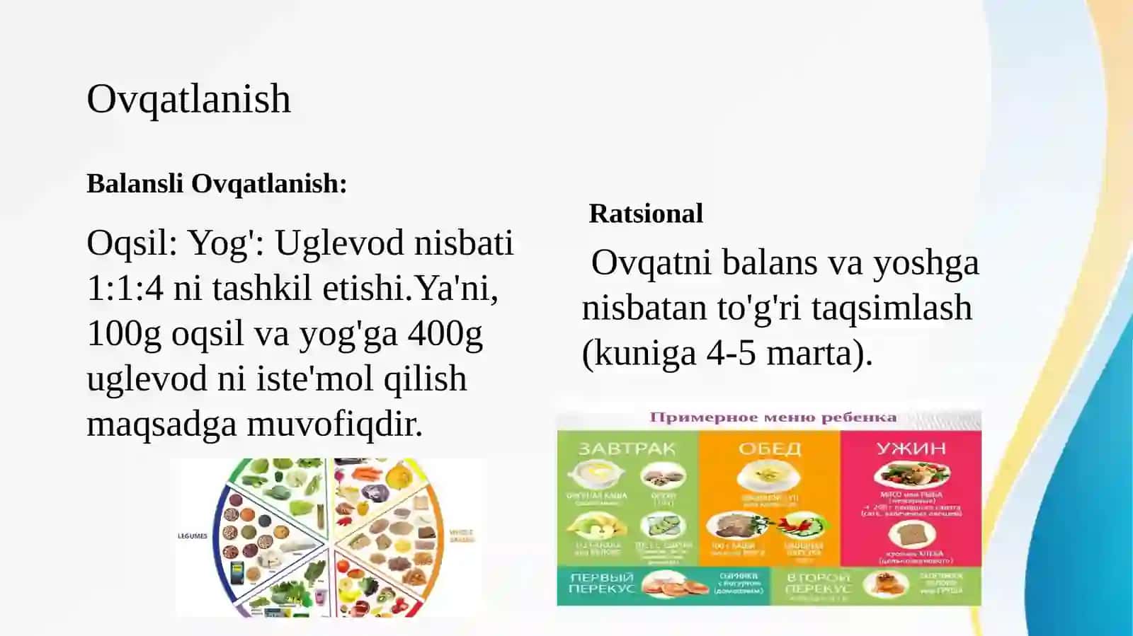 OVQATLANISH NAZARIYASI VA PARHEZSTOLLARI 4