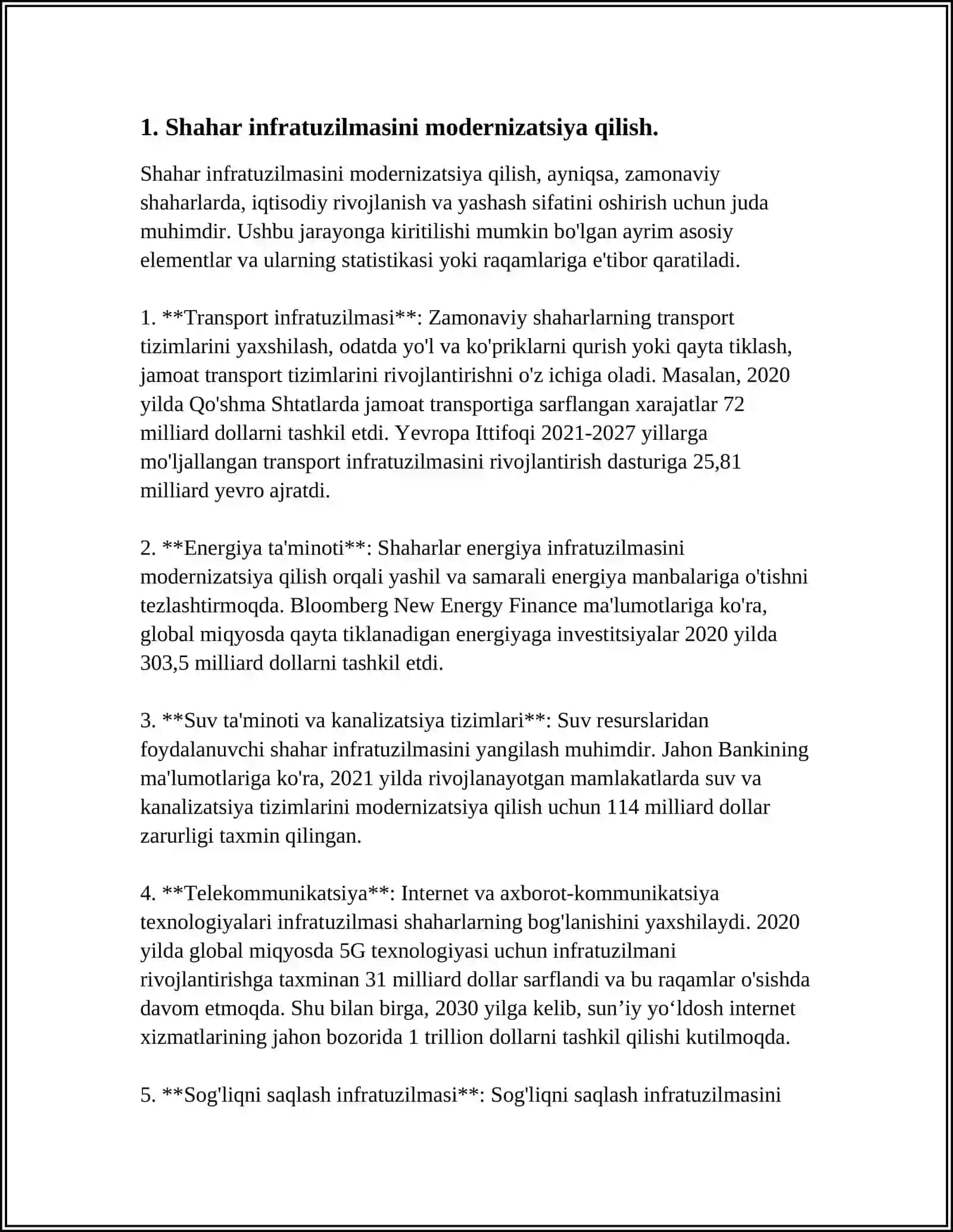 SHAHAR QURILISH SOHASIDA OLIB BORILADIGAN ISLOHATLAR 4