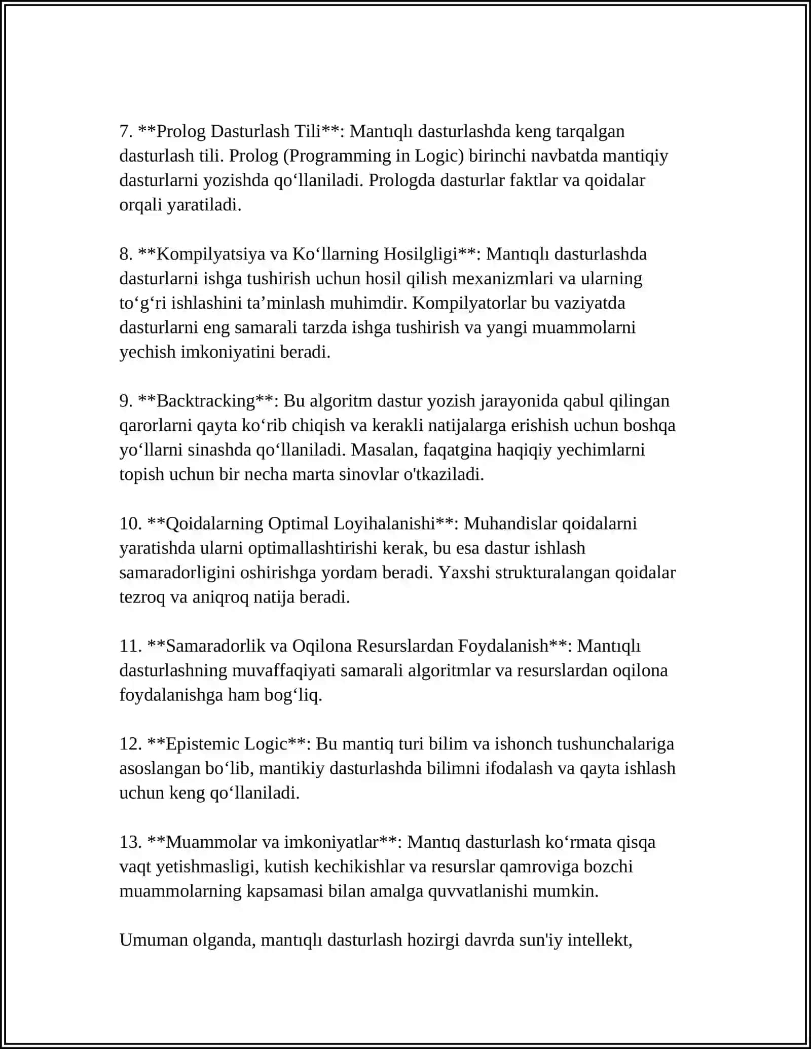 MANTIQIY DASTURLASH TEXNOLOGIYASI 4