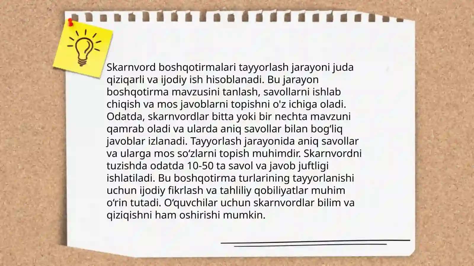 Mavzu: Krossvord, Skanvord, Kliptografiya 4