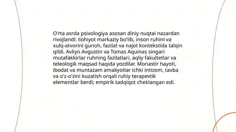 Psixologiya fanining taraqqiyot bosqichlari 4