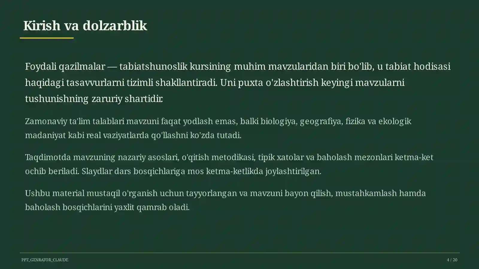 Foydali qazilmalar (3-sinf) 4