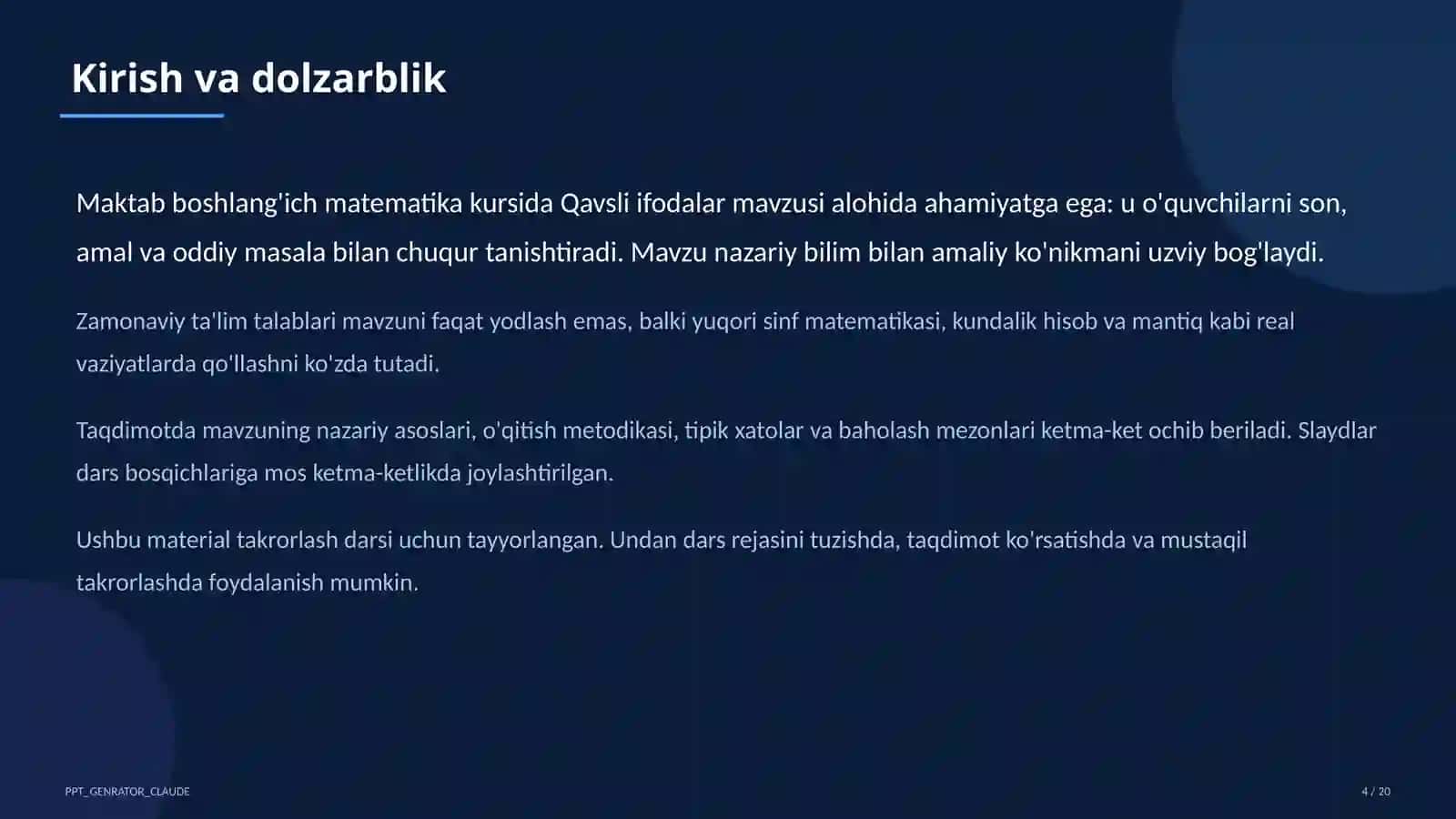 Qavsli ifodalar (2-sinf) 4