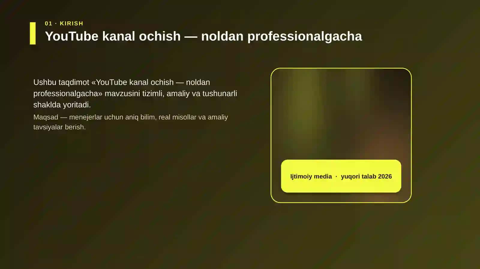YouTube kanal ochish — noldan professionalgacha 4