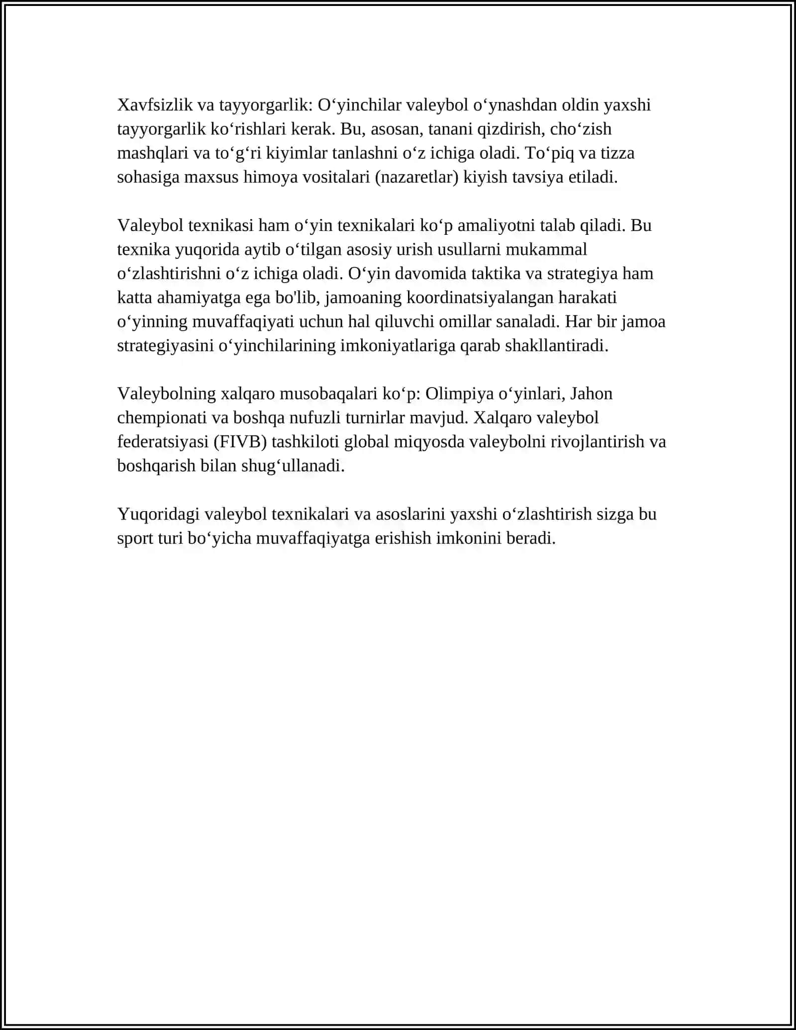 VALEYBOL VA UNI OQITISH METODIMASI 4