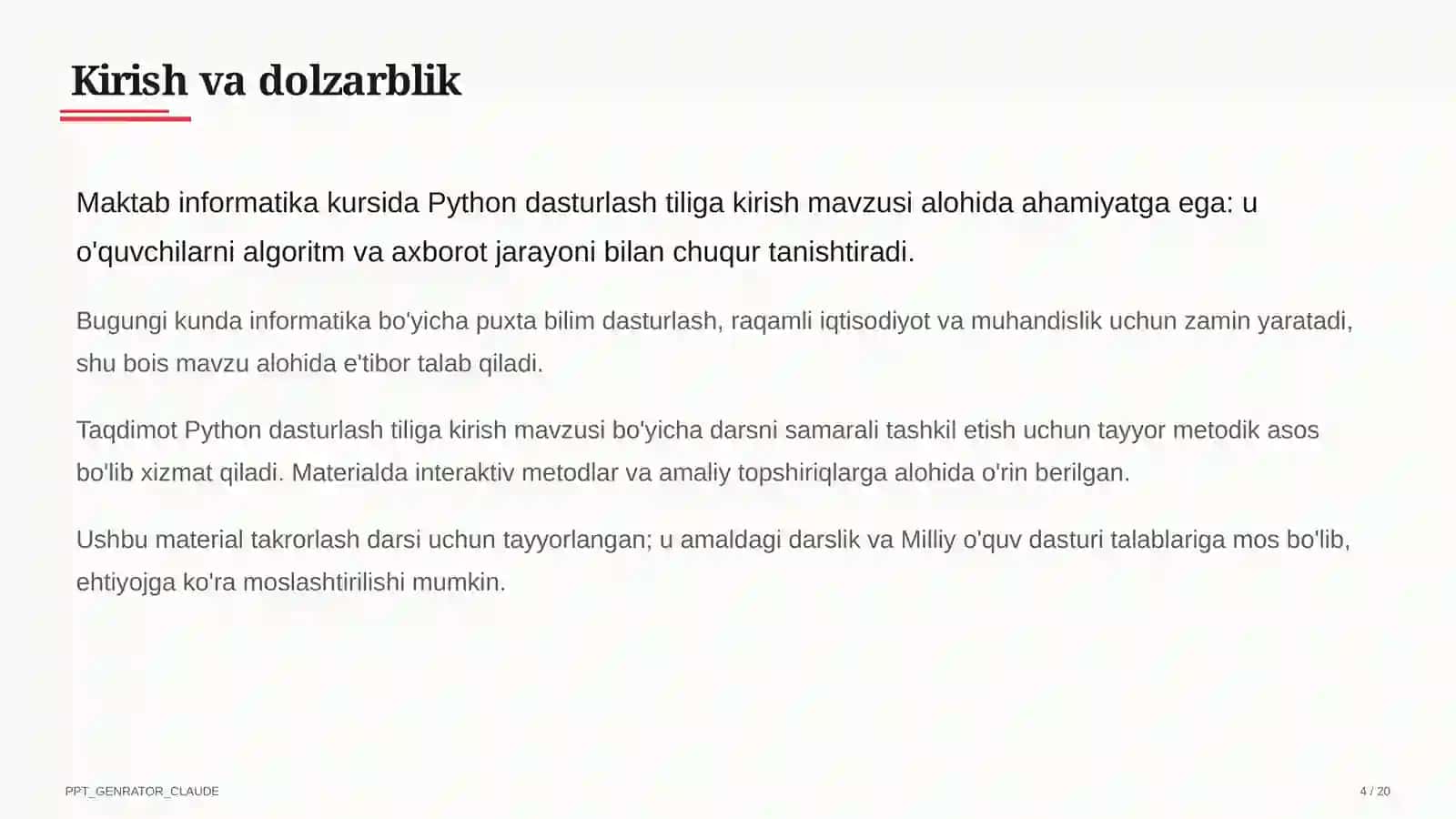 Python dasturlash tiliga kirish (8-sinf) 4