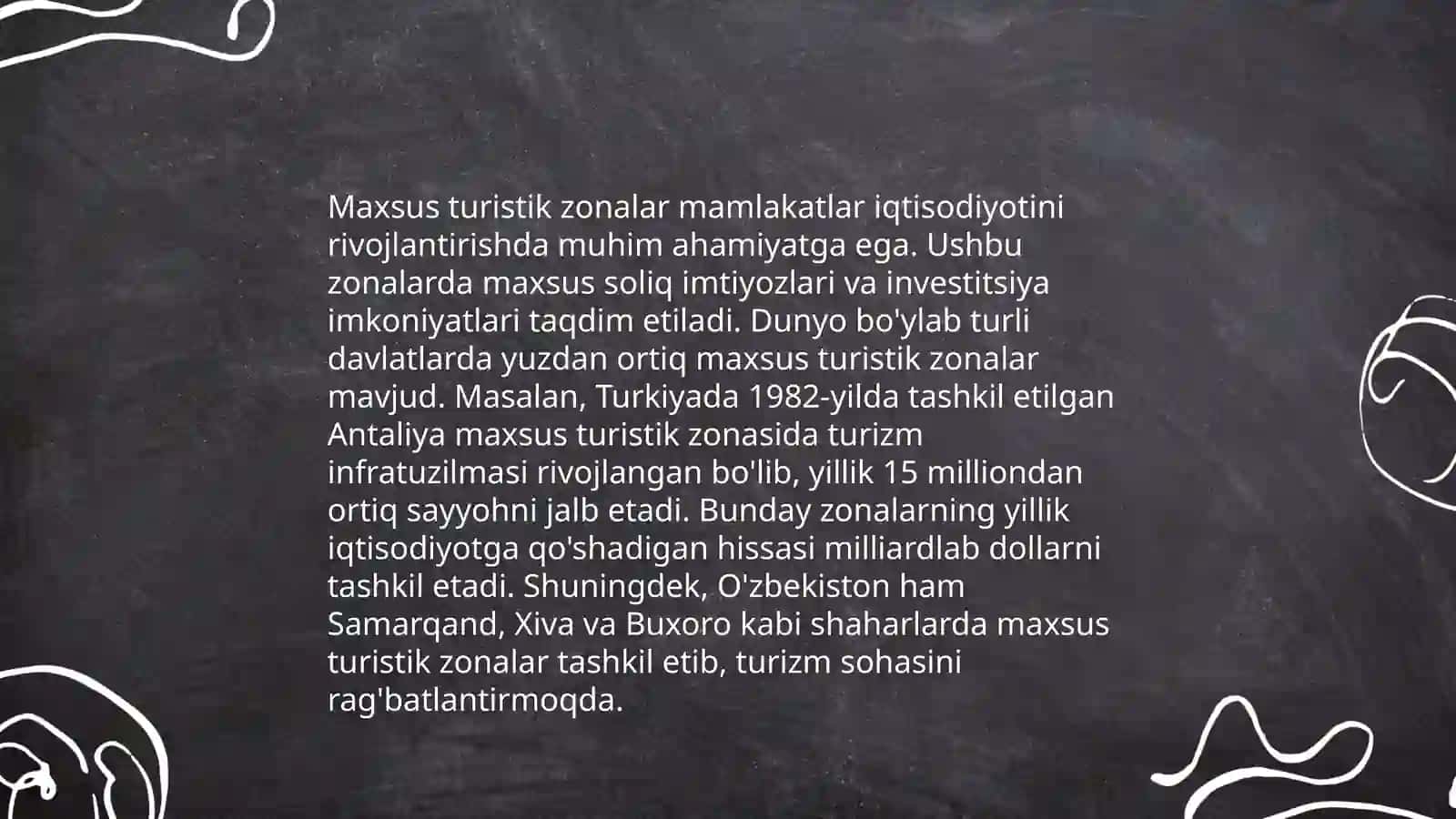O'zbekiston maxsus turistik zonalar va ularning rivojlanish strategiyalari - Xurramova Gulsanam 4