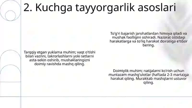 Irodani mustahkamlovchi mashĝulotlar 4