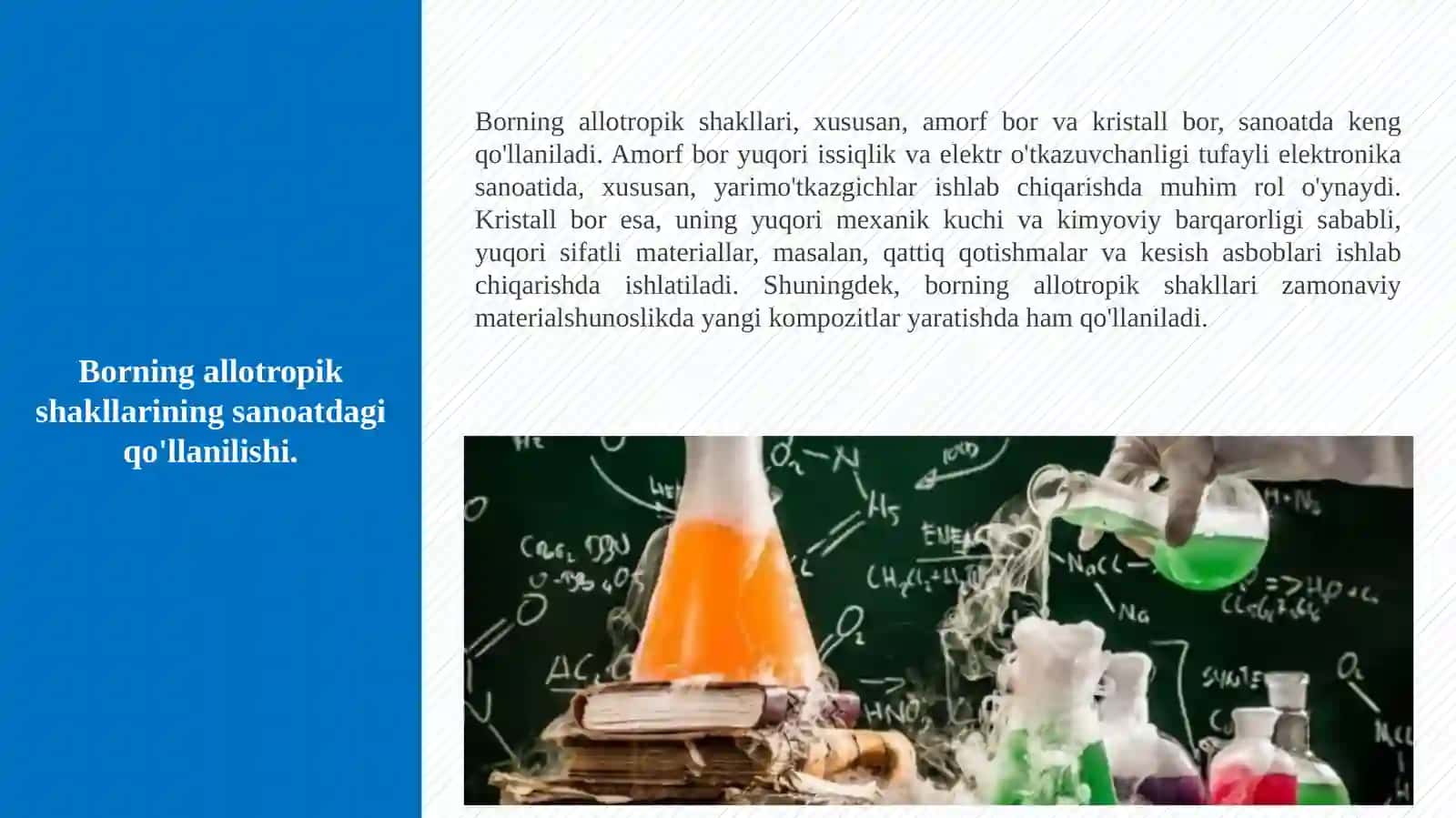 Bor elementrlarining allatropik shakli va xossalari. 4