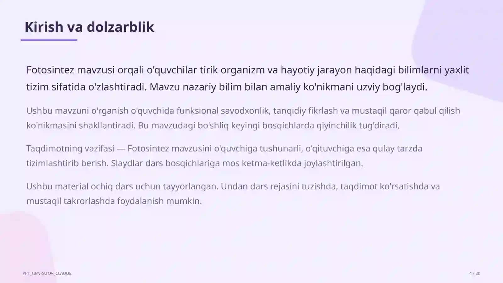Fotosintez (5-sinf) 4