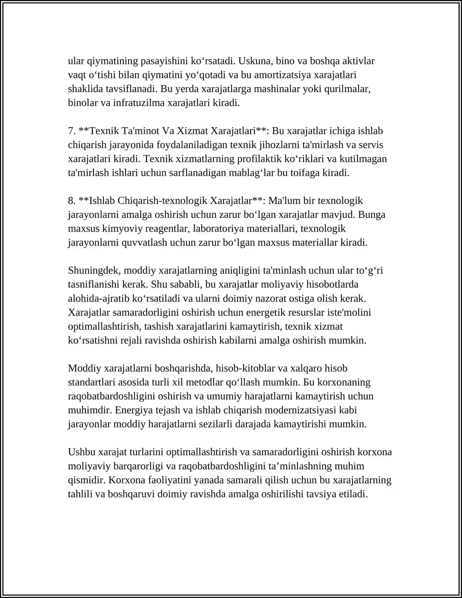MODIY XARAJATLARNI XISOBGA OLISH 4