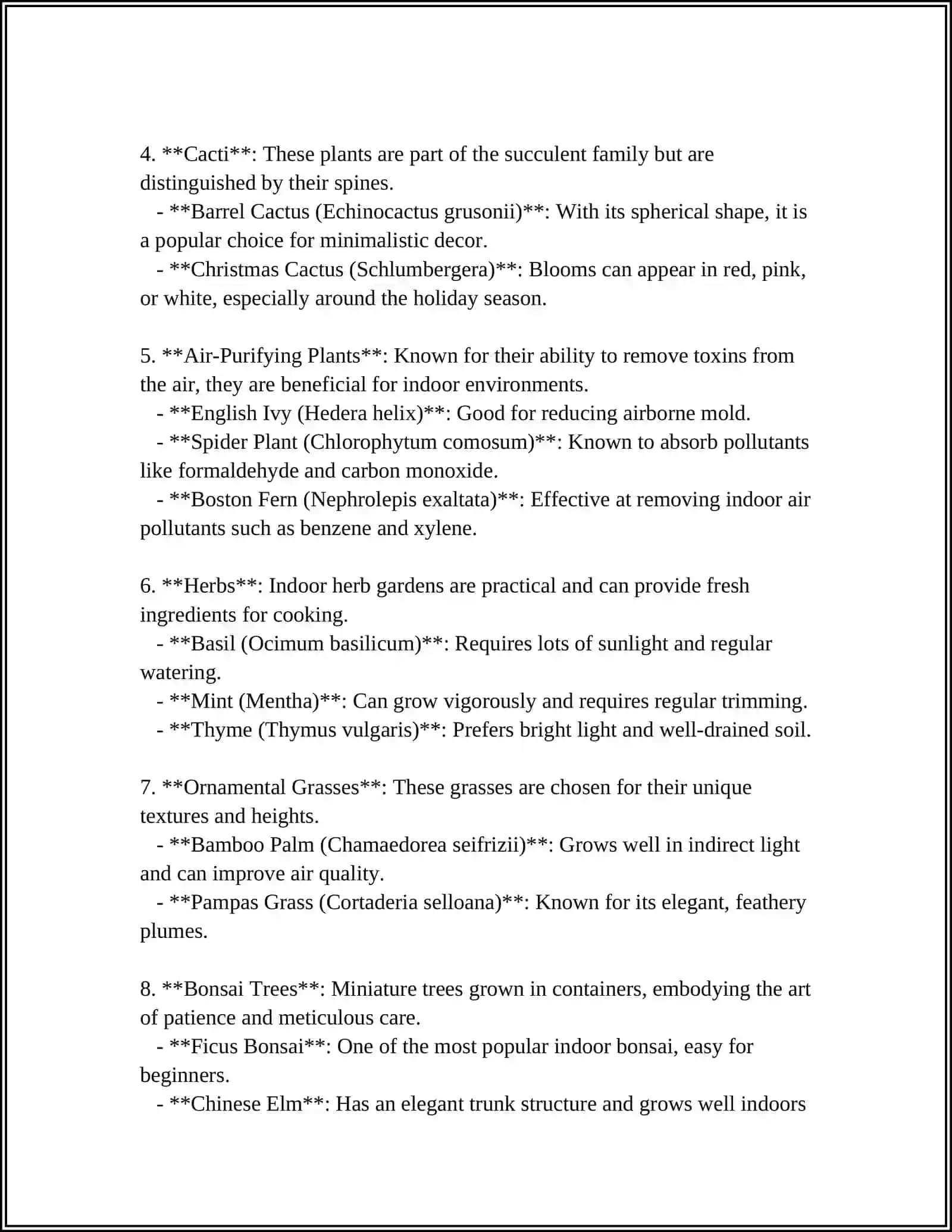 Types of Indoor Plants 4