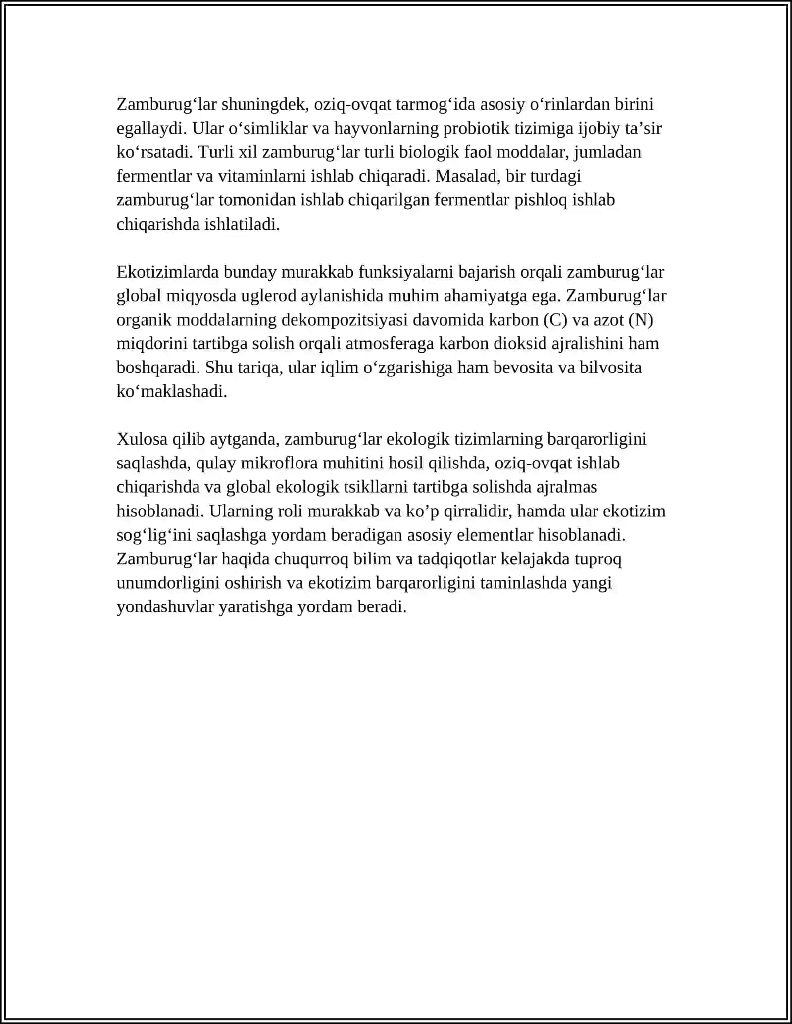 ZAMBURUGʻLARNING EKOSISTEMADAGI OʻRNI 4