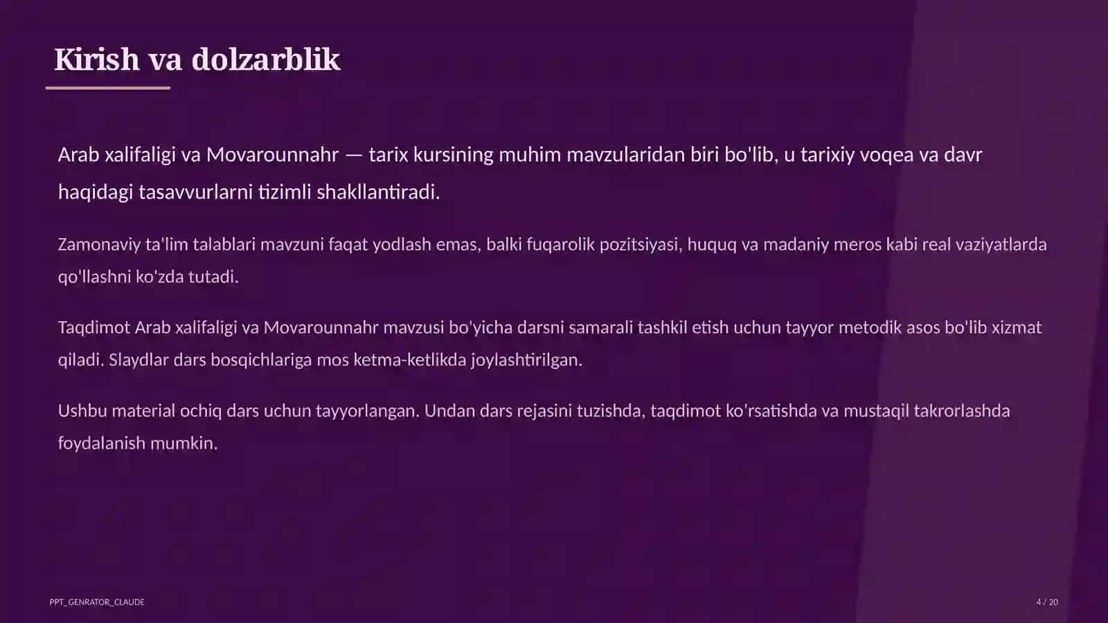 Arab xalifaligi va Movarounnahr (7-sinf) 4