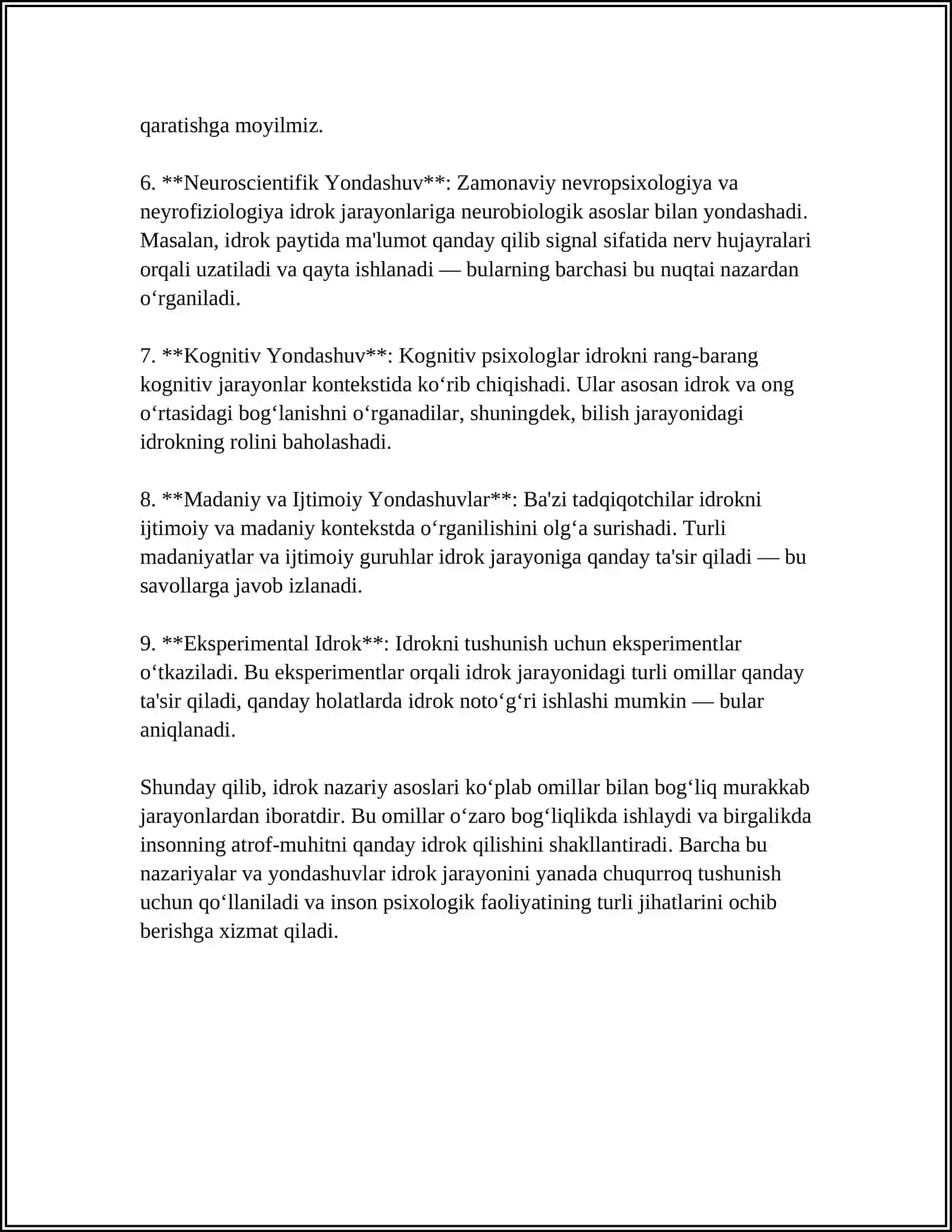 AKADEMIK KOʻNIKMALARNI SHAKLLANTIRISHDA IDROK VA PERSEPSIYA 4