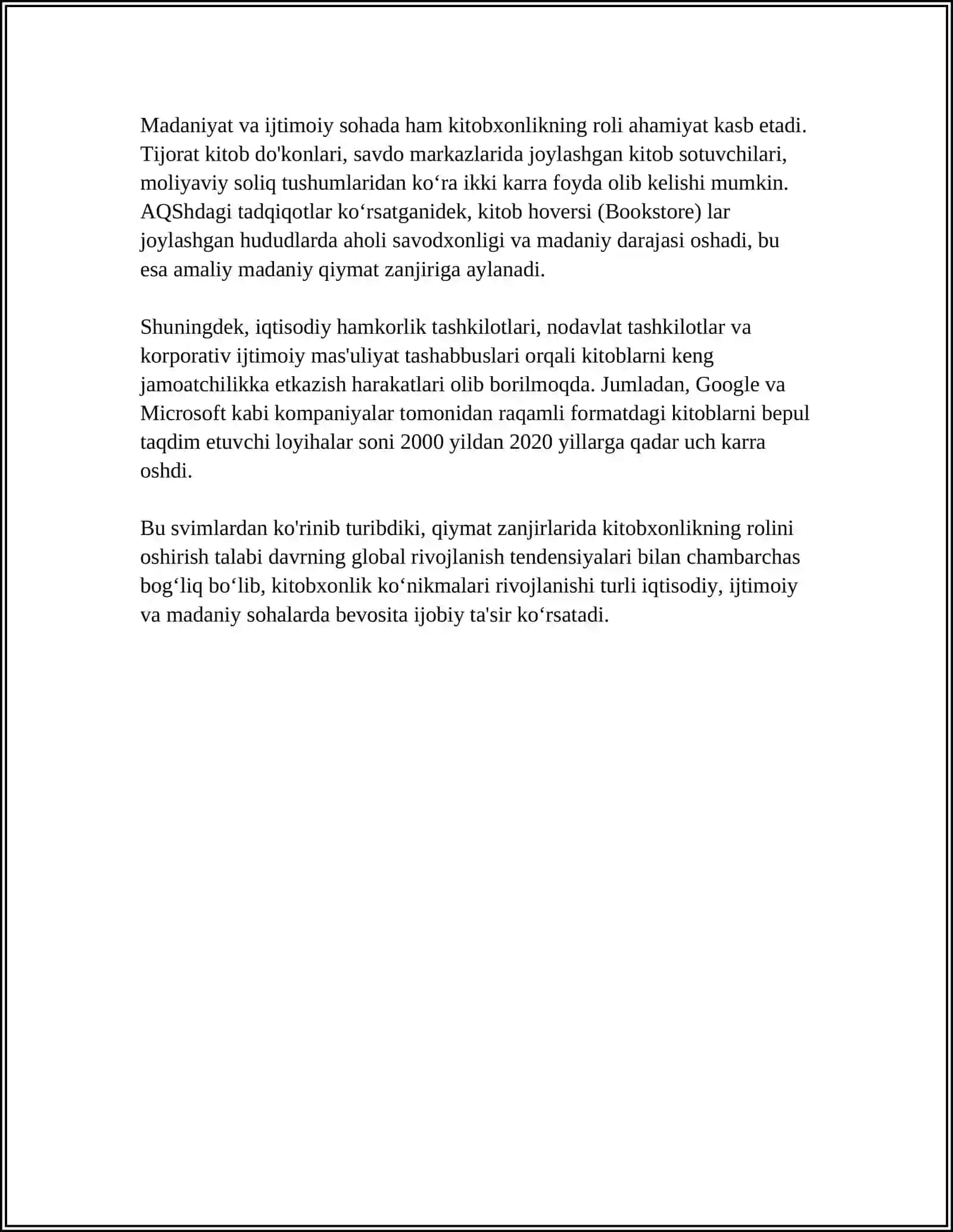KITOPXONLIKNI RIVOJLANTIRISH BOʻYICHA DAVLAT SIYOSATI 4