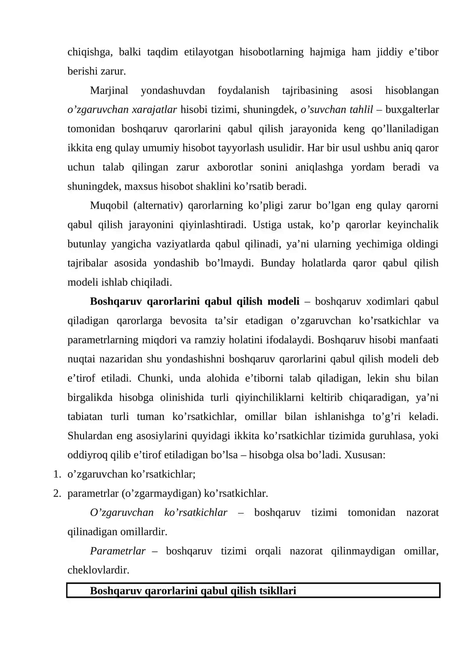 Boshqaruv qarorlarini qabul qilish 4