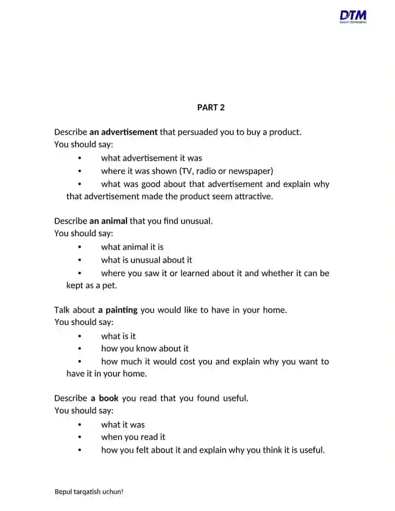SAMPLE TOPICS AND QUESTIONS 4