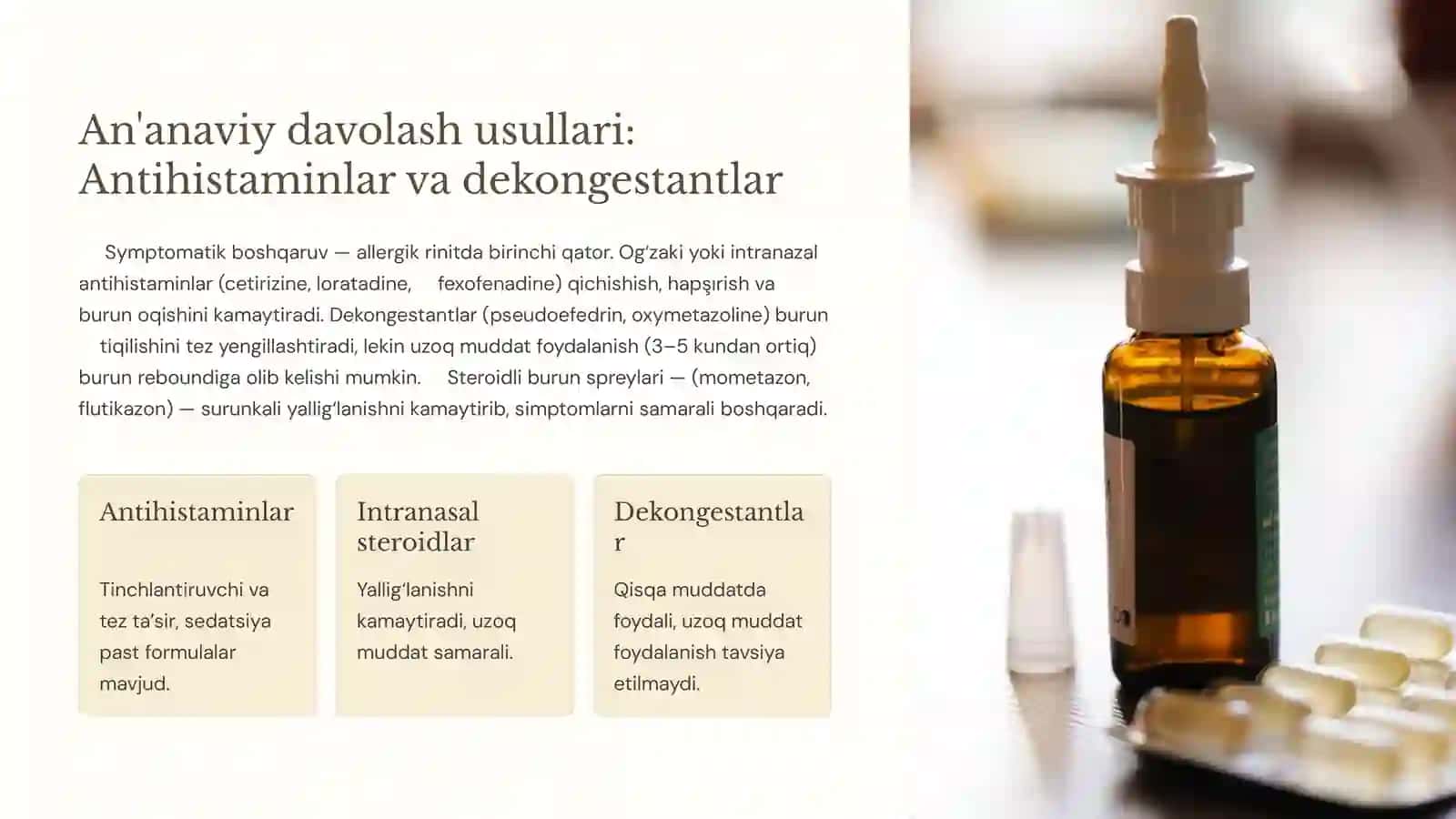 Allergik rinit: Zamonaviy davolash usullari 4