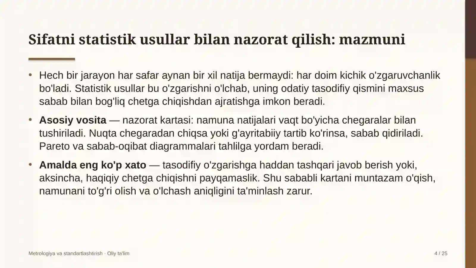 restoranlarda sifatni statistik usullar bilan nazorat qilish 1256 4