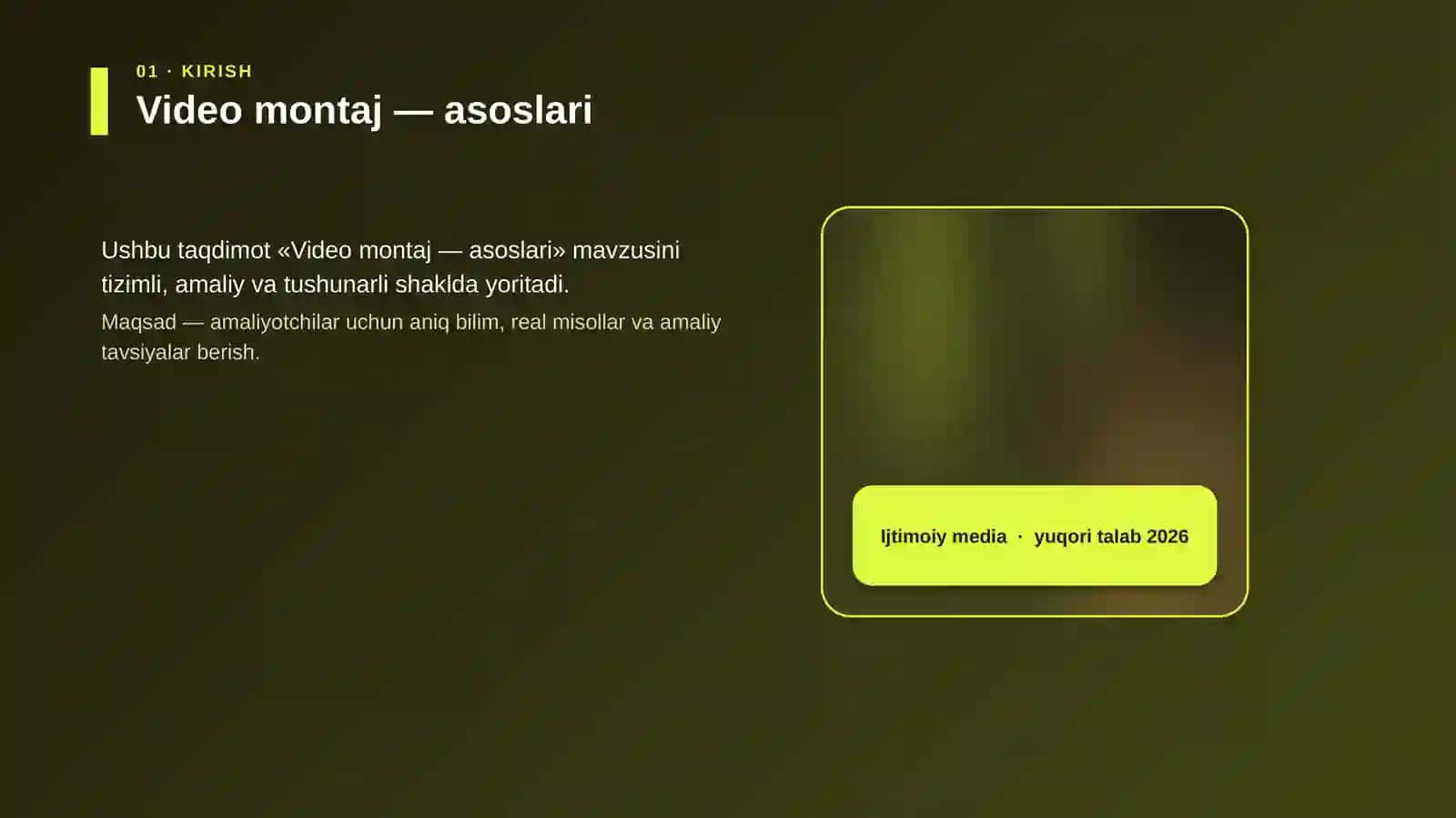 Video montaj — asoslari 4
