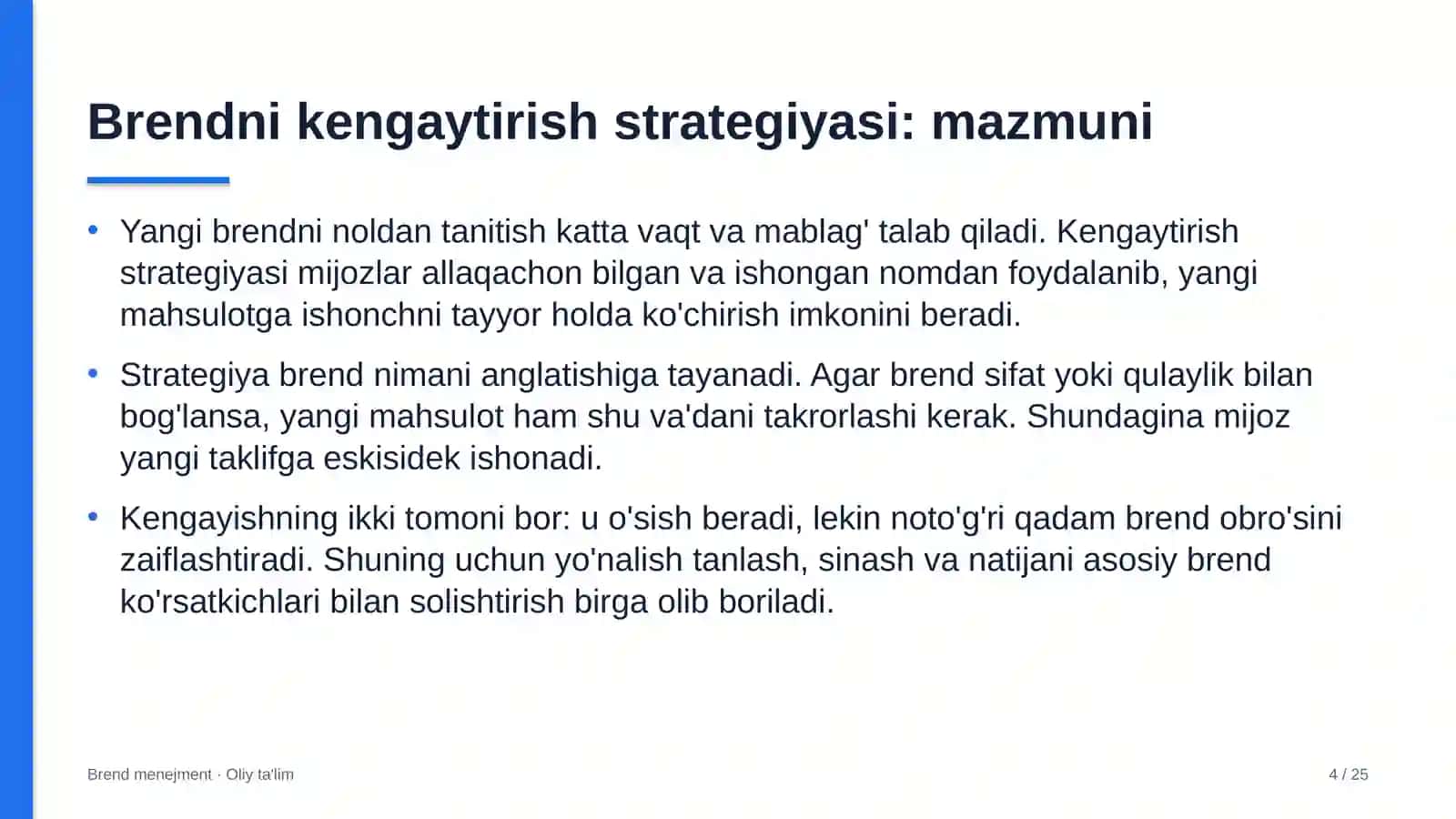Diagnostika markazlarida brendni kengaytirish strategiyasi 4