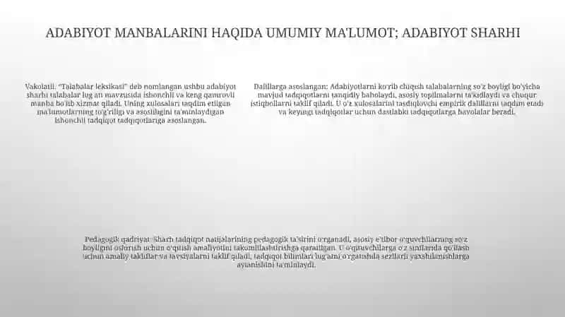 Talabalar Leksikasi 4
