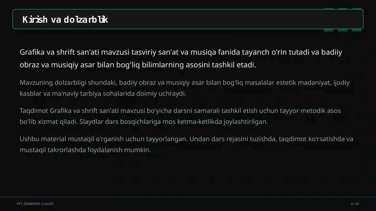 Grafika va shrift san'ati (6-sinf) 4